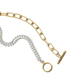 Tennis & Paperclip Bracelet - Greige Goods