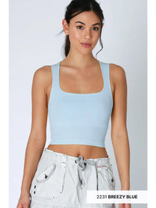 Square Neck Top - Greige Goods