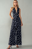 Vogue Dot Jumpsuit - Greige Goods
