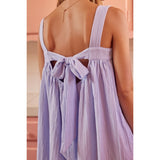 Crinkled Babydoll Mini Dress - Greige Goods
