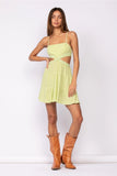 Floral Twisted Cutout Mini Dress - Greige Goods