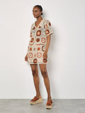 Crochet Square Cardigan - Greige Goods