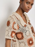 Crochet Square Cardigan - Greige Goods