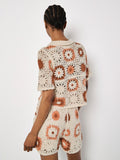 Crochet Square Cardigan - Greige Goods