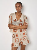 Crochet Square Shorts - Greige Goods