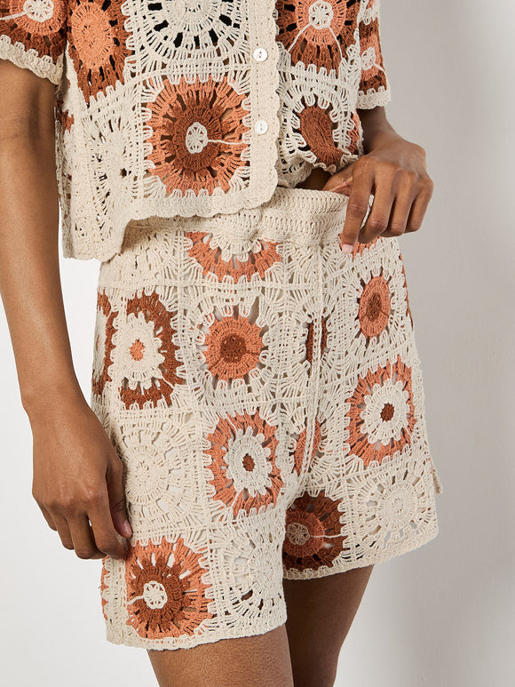 Crochet Square Shorts