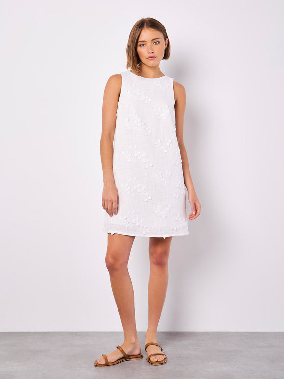 Floral Embroidered Shift Mini Dress
