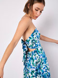 Ikat Flora Tie Back Palazzo Jumpsuit - Greige Goods