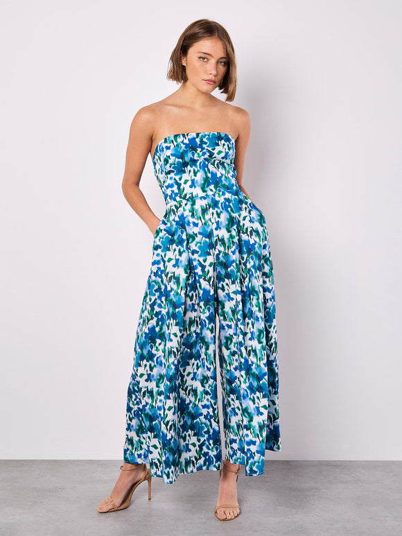 Ikat Flora Tie Back Palazzo Jumpsuit