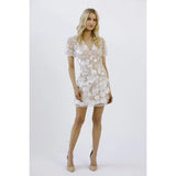 3D Floral Mini Dress - Greige Goods