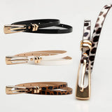 Alloy Buckle Thin Belt - Greige Goods