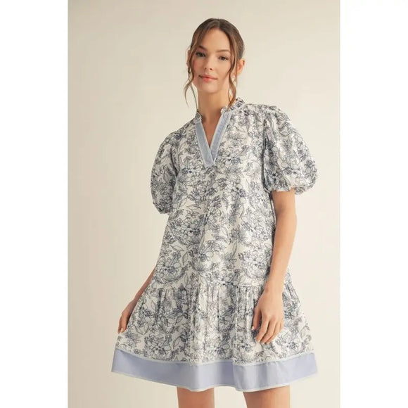 Blue Floral Dress