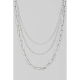 Triple Oval Chain Link Necklace - Greige Goods
