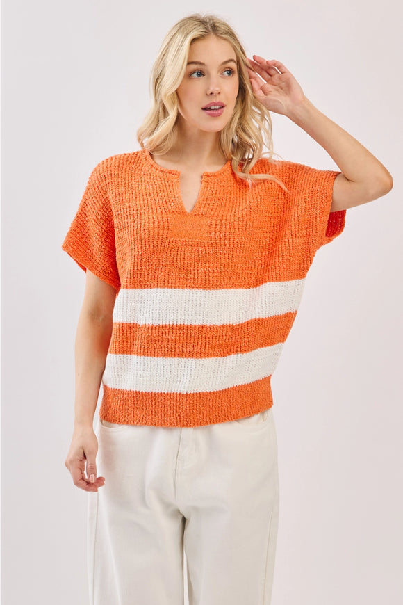Stripe Knit Gameday Sweater - Greige Goods