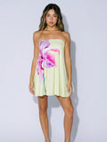 Flowy Flower Print Mini Dress
