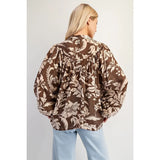 Floral Printed Blouse - Greige Goods