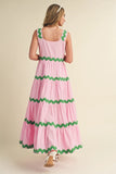 Tiered Ric Rac Midi - Greige Goods