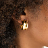 Twin Gold Hoops - Greige Goods