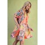 Printed Mini Dress