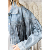 Fringed Denim Jacket - Greige Goods