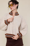 Graphic Knit Sweater Jacket