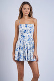 Floral Open Back Mini Dress - Greige Goods