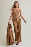 Suede Tube Blazer Top - Greige Goods