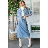 Denim Drop Shoulder Crop Jacket