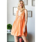 Pleated Denim Romper - Greige Goods