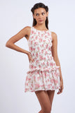 Mauve Floral Smocked Mini - Greige Goods