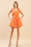 Ruched Bodice Tie Strap Mini