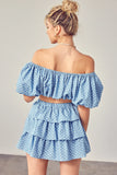 Polka Dot Bubble Crop Top - Greige Goods