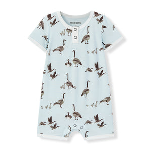 Greige Baby Luxe Stretch Shortall - Greige Goods