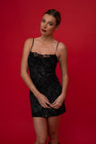 Velvet Combo Mini Dress - Greige Goods