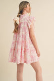 Flutter Sleeve Babydoll Mini - Greige Goods