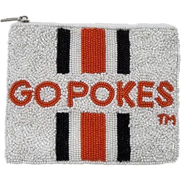 Go Pokes Beaded Pouch