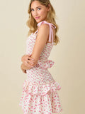 Floral Smocked Mini Dress