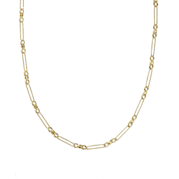 Shiny Paperclip Necklace - Greige Goods