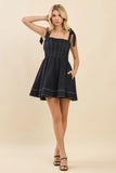 Stretch Denim Mini Dress