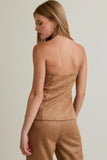 Suede Tube Blazer Top - Greige Goods