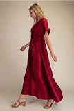 Front Pintuck Maxi Dress
