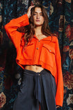 Cropped Shirt Shacket - Greige Goods