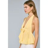 Striped Halter Top - Greige Goods
