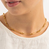 Shiny Paperclip Necklace - Greige Goods