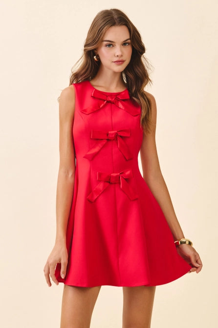 Fit & Flare Bow Dress