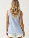 Ruffle Detail Tank Top - Greige Goods