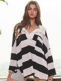 Oversized Strip Top - Greige Goods