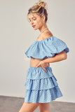 Polka Dot Bubble Crop Top - Greige Goods