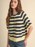 Weekend Stripe Cardigan