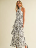 Halter Tiered Maxi Dress